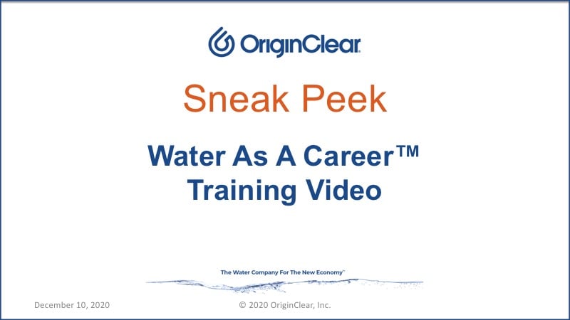  Water as a Career Training video 