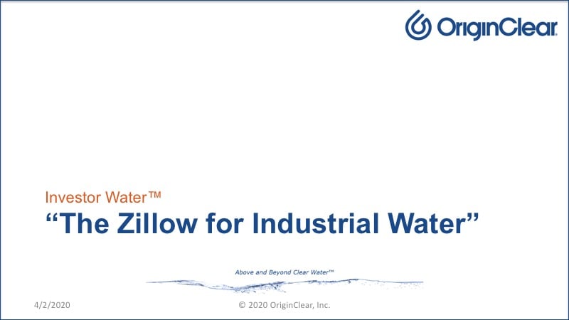 20200402 CEO Briefing Zillow - Industrial Water