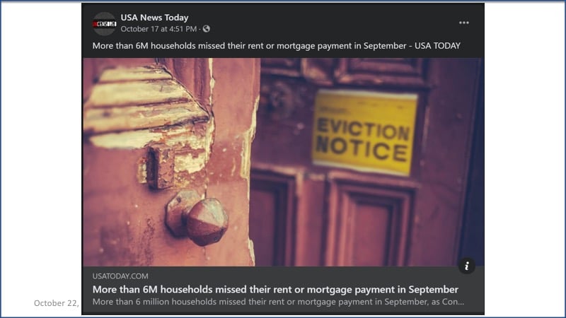 6 million households miss their rent payment in September