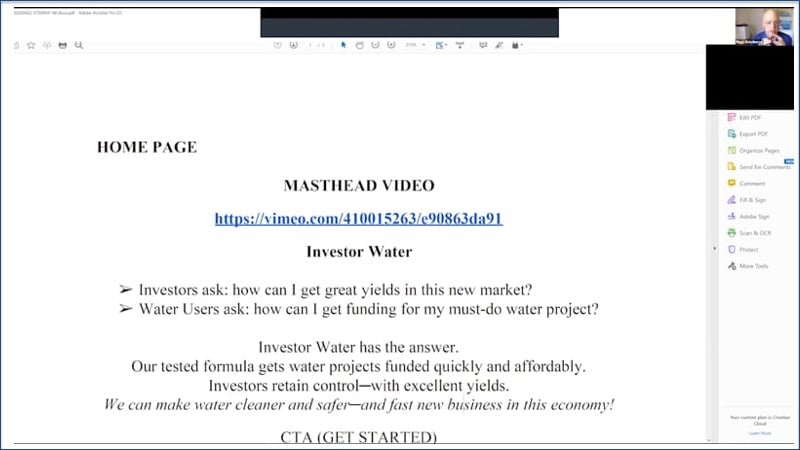 20200409 CEO Briefing Investor Water Website Presnt 
