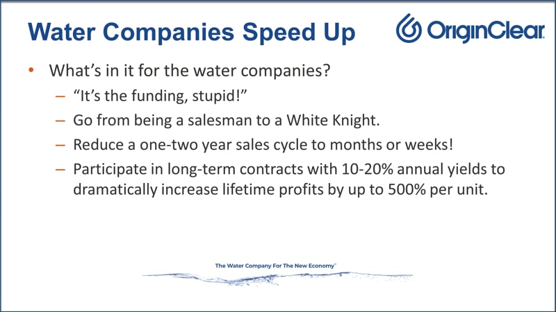 Water companies speed up
