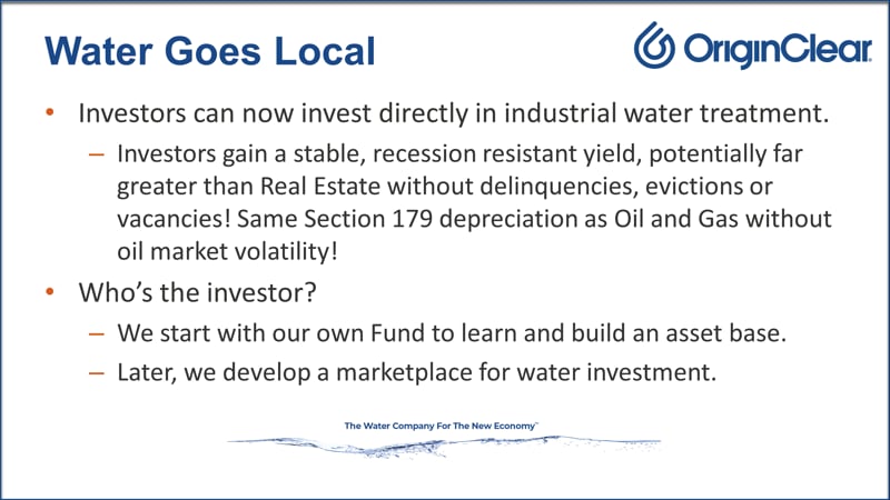 Water goes local