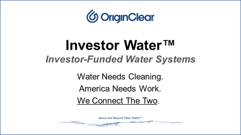 Investor Water Standard slide