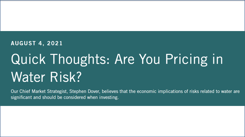 Are you pricing in water risk