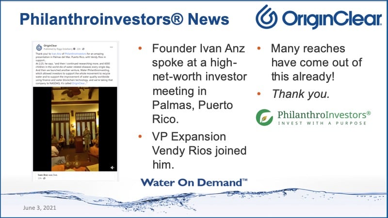 Philanthroinvestor news