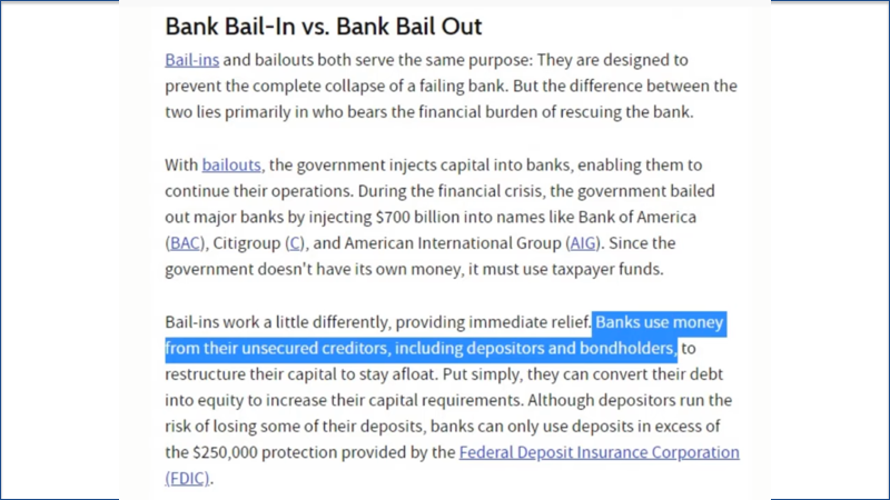 Bail in vs Bail out