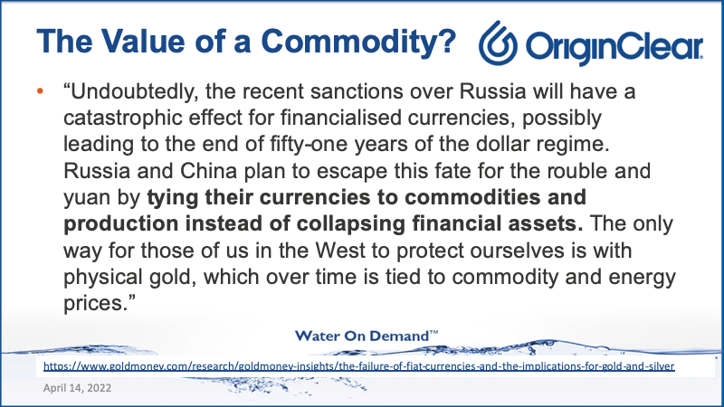 Value of a Commodity