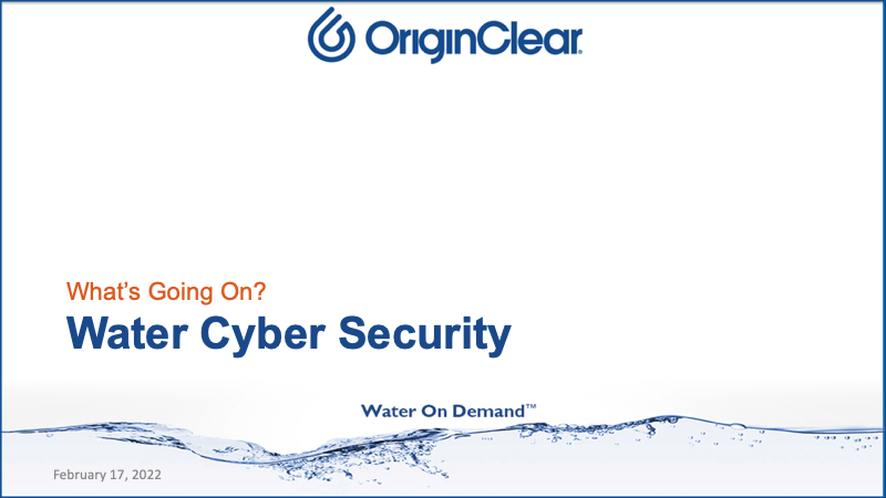Water cyber security