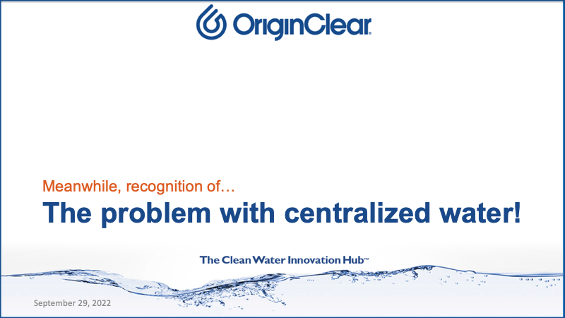 problem with centralized water