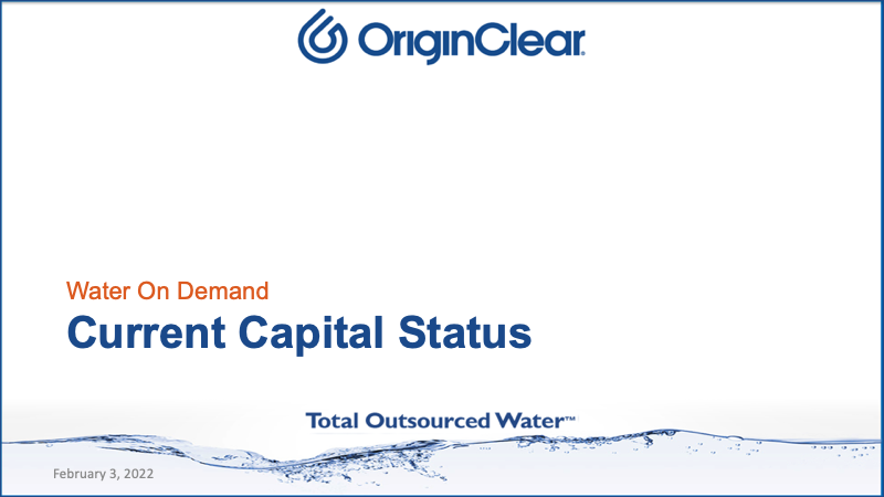 Current Capital Status