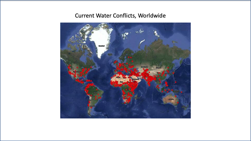 Water conflits global map