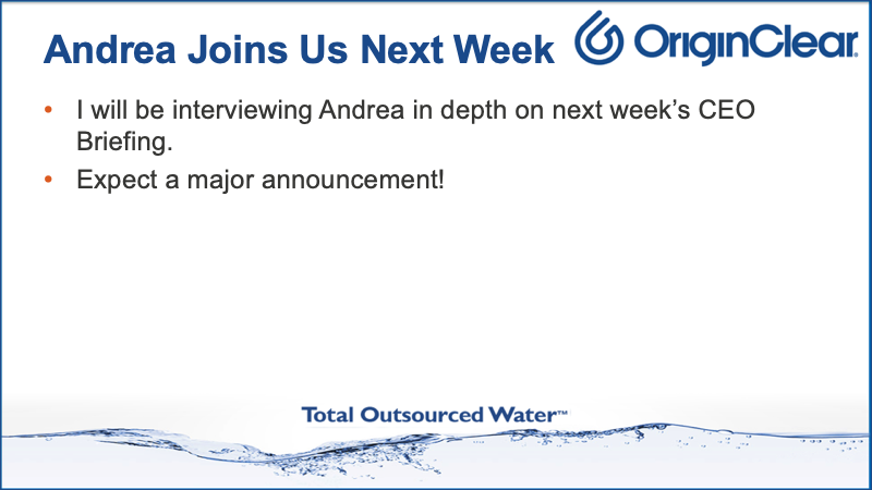 Andrea joins us next week